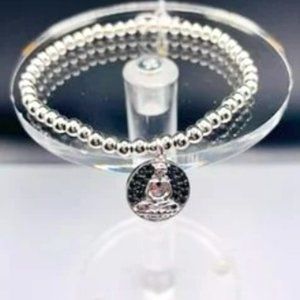 Silver & Crystal Pure Buddha Bracelet